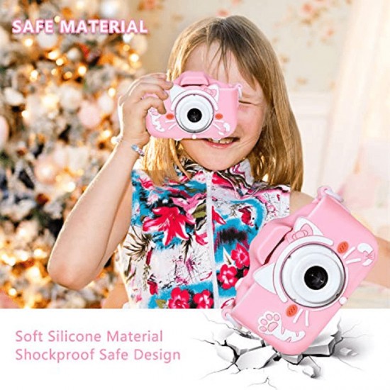 Kids Camera For Girls, Digital Camera For Kids Toys Children Selfie Photo Video Camera With 32GB SD Card, Gifts For Girls And Boys Age 3 4 5 6 7 8 9Years Old