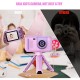 Kids Camera With Flip-up Lens For Selfie, HD Digital Camera For 3 4 5 6 7 8 Year Old Girls Birthday Gifts With 32GB SD Card