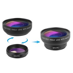 APEXEL 2-in-1 HD Camera Lenses With Travel Case, 0.45x Lens Super Wide Angle & 12.5x Macro Micro Lens For Apple IPhone Samsung Android Smartphones Tablets